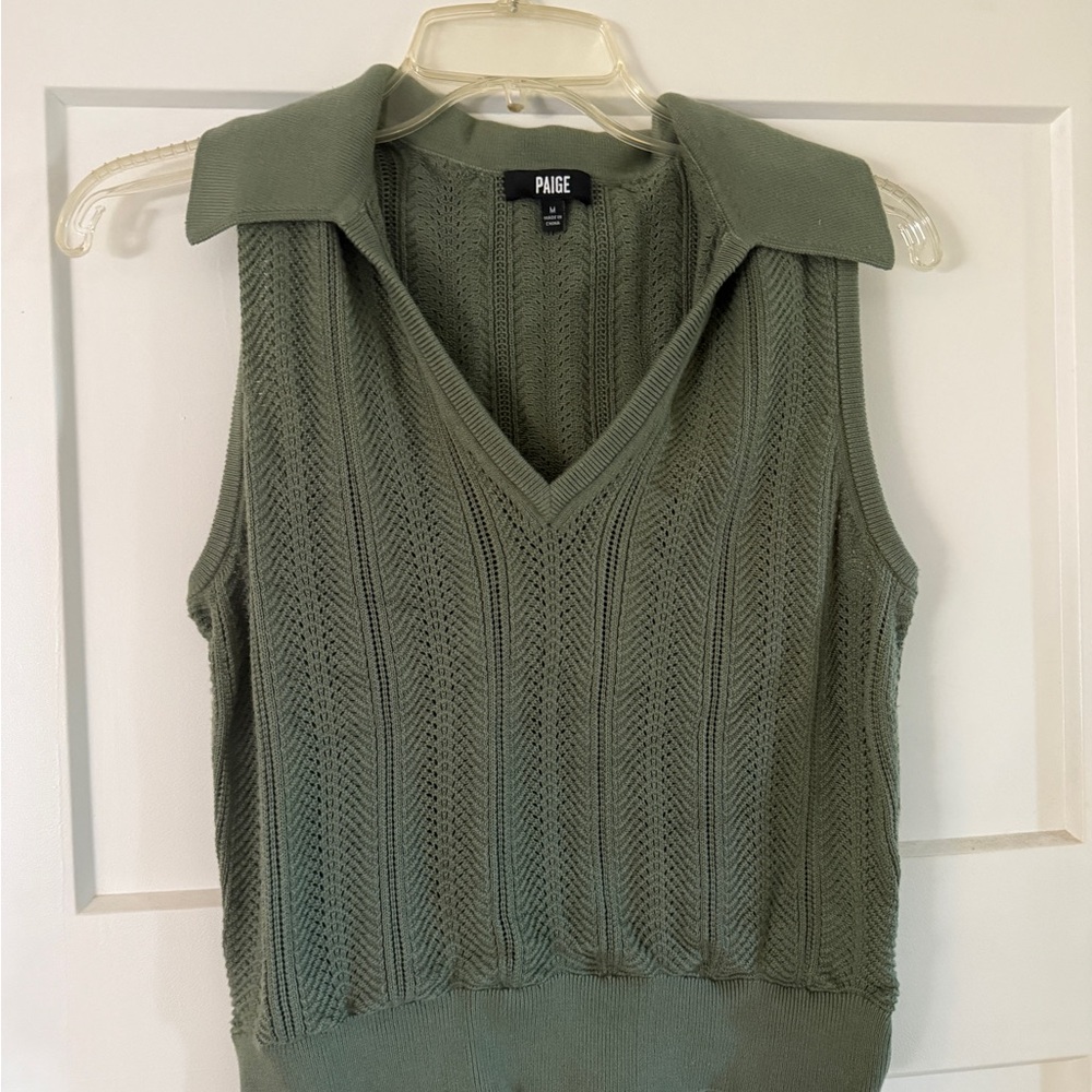 PAIGE Olive Knit Top
